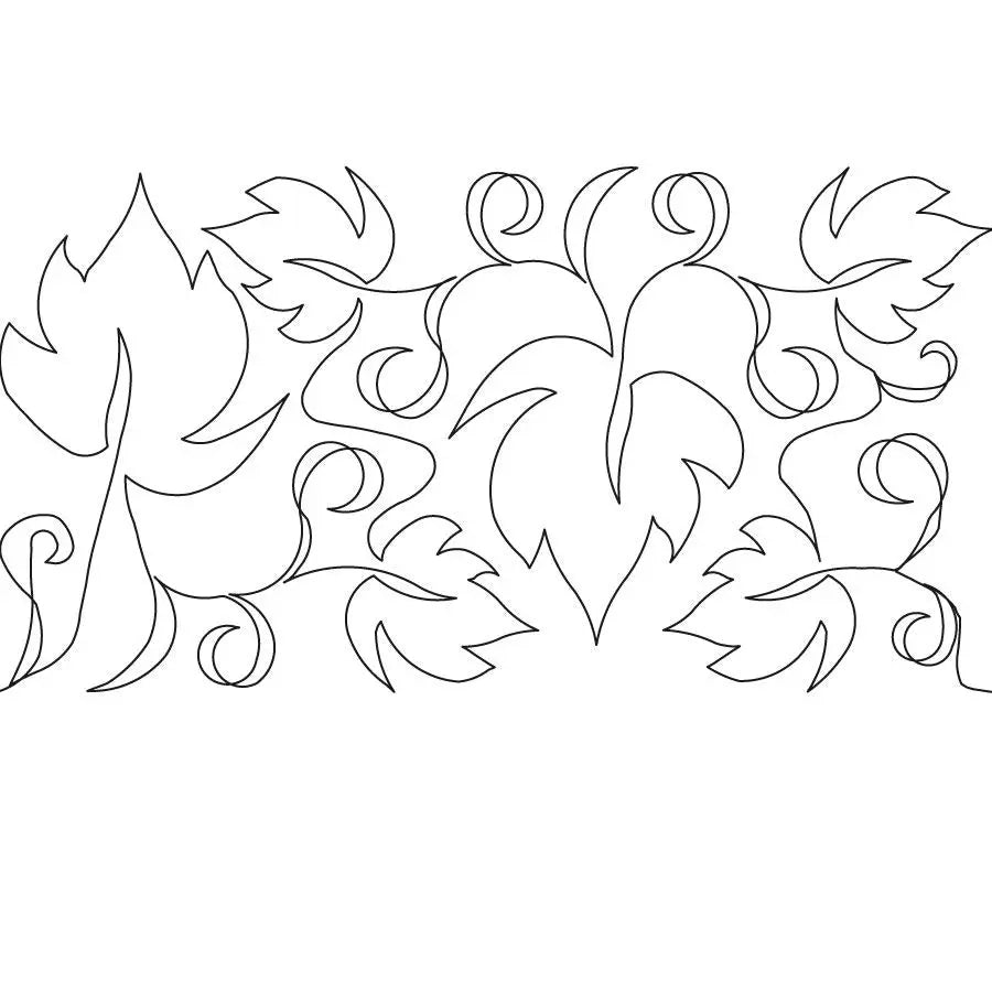 Harvest Pumpkin Leaves E2E - Linda's Electric Quilters