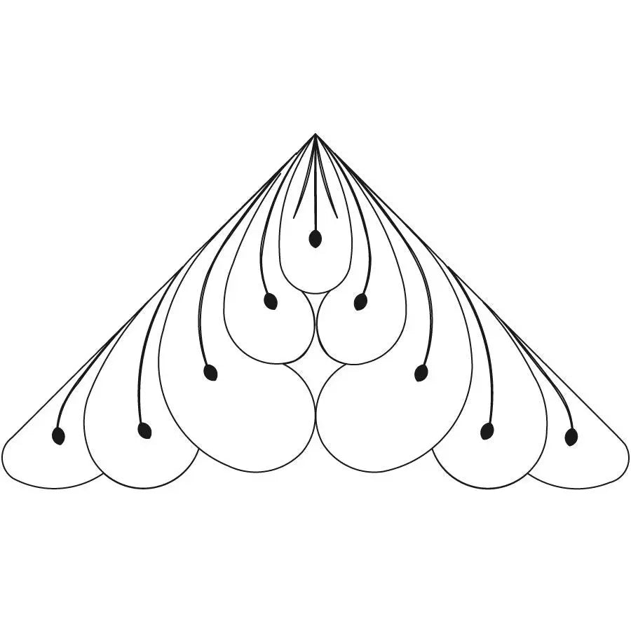 Dotted Fleather Triangle - Linda's Electric Quilters