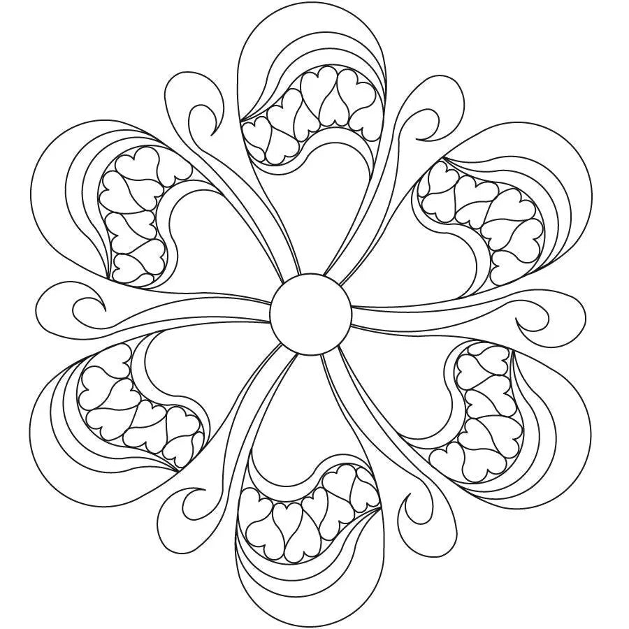 Ribbon Fleather 6 Petal Block - Linda's Electric Quilters