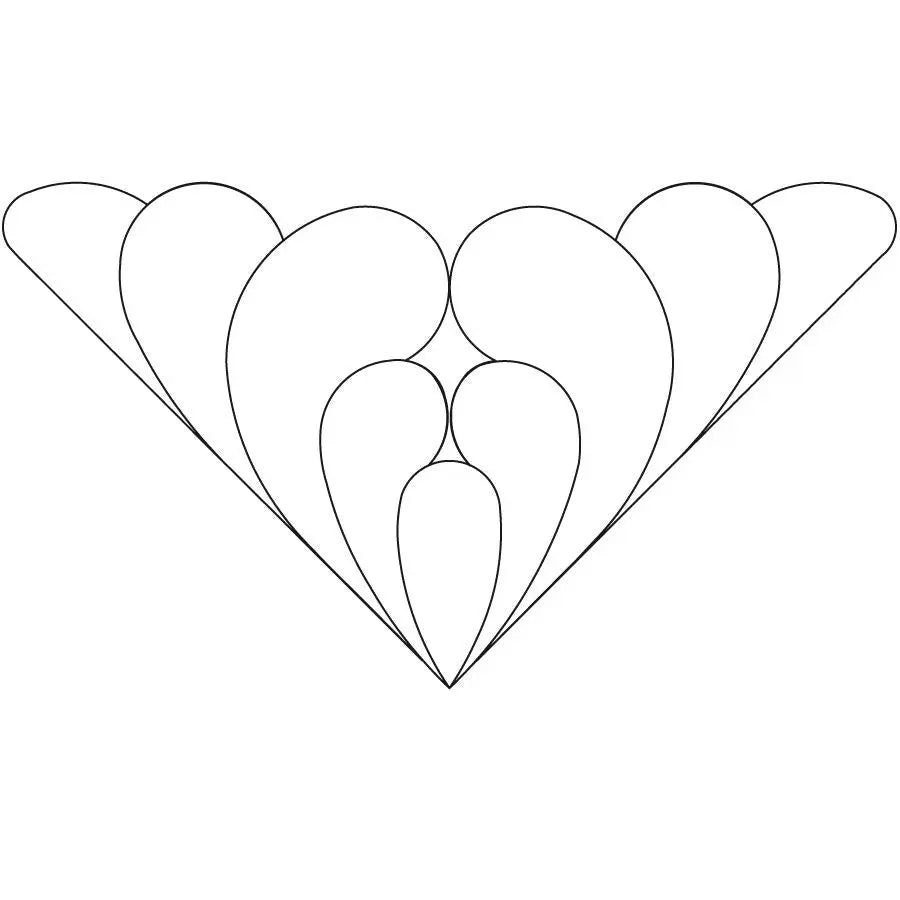 Dotted Fleather Simple Triangle - Linda's Electric Quilters