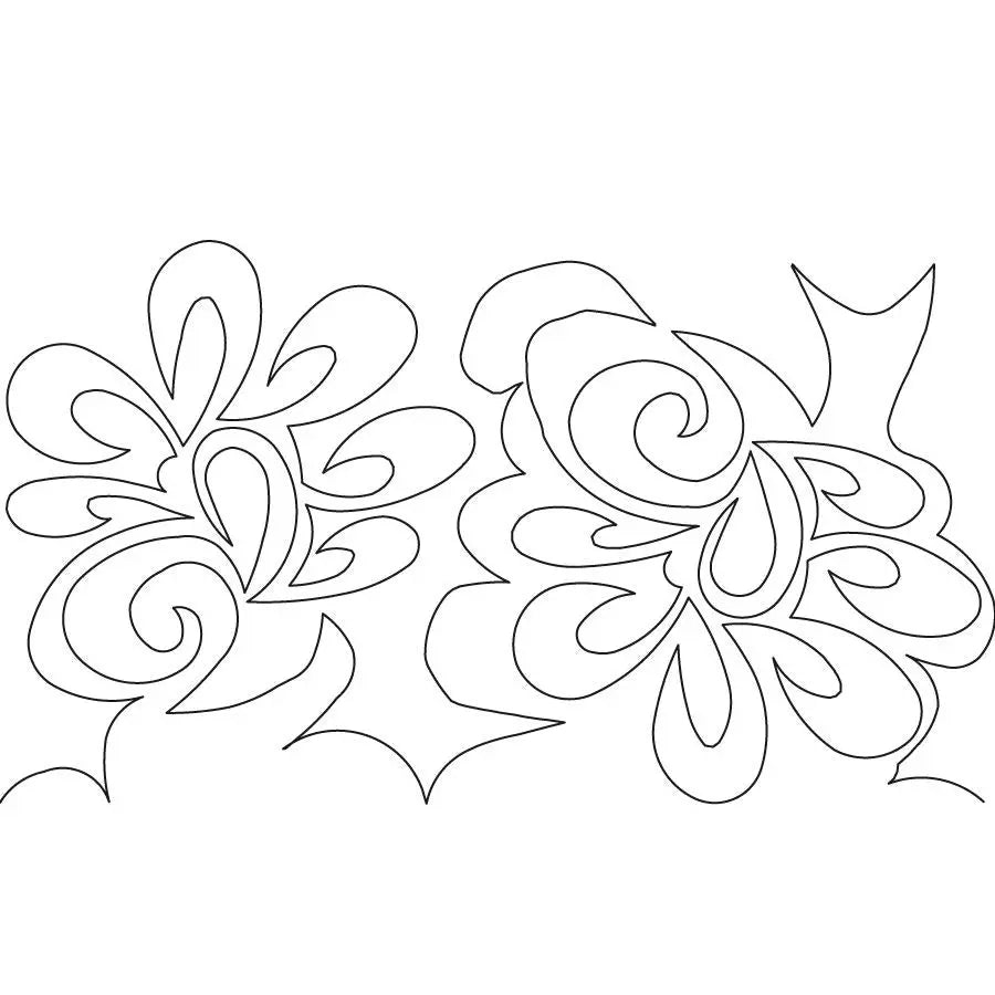 Curly Flower Digital E2E - Linda's Electric Quilters