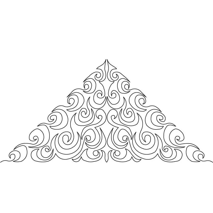 Echo Swirl Meandering Triangle - Linda's Electric Quilters