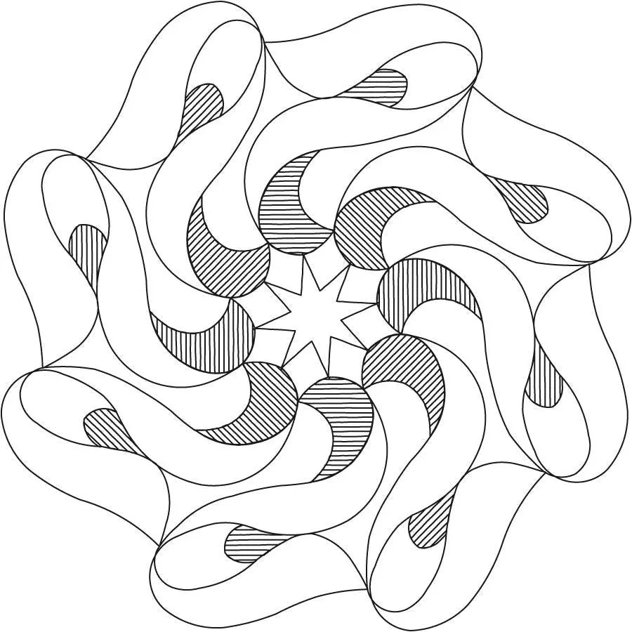 Ribboned Galaxy 3 Block - Linda's Electric Quilters