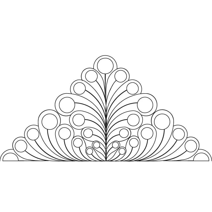 Feathered Pearls Triangle - Linda's Electric Quilters