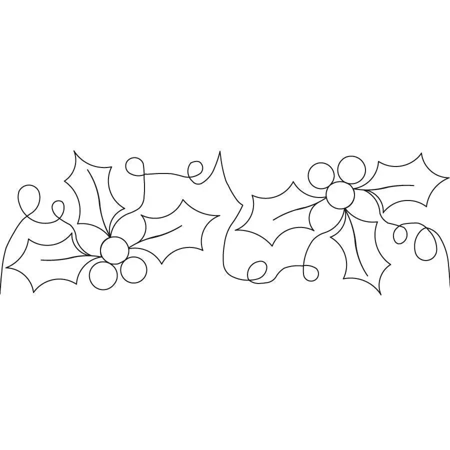 Holly Berries 1 E2E - Linda's Electric Quilters