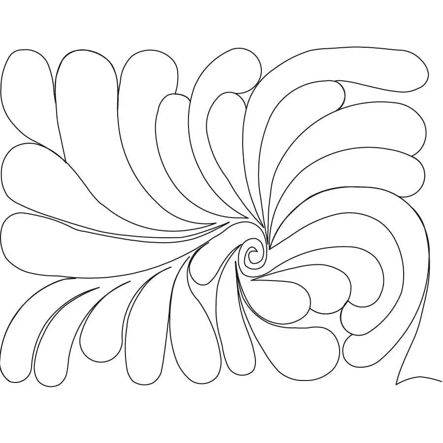 Dimensional Feather Digital E2E - Linda's Electric Quilters