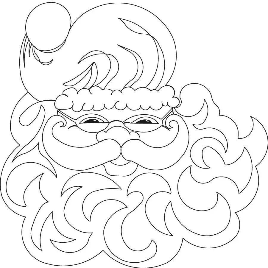 Santa Face 1 Block - Linda's Electric Quilters