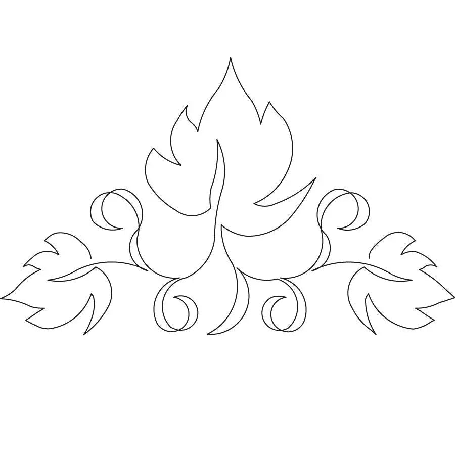 Harvest Pumpkin Leaves Triangle - Linda's Electric Quilters