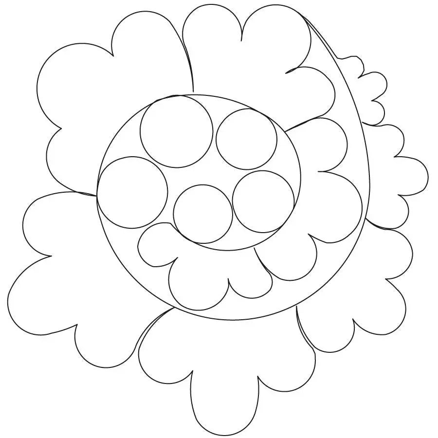 Scalloped Feather Motif Block - Linda's Electric Quilters