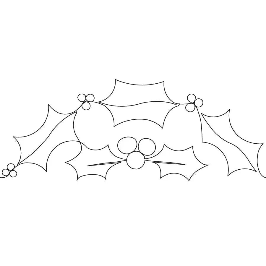 Holly Leaves Triangle - Linda's Electric Quilters