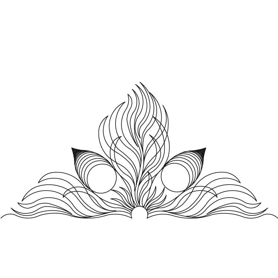 Indian Fleather Flame Triangle - Linda's Electric Quilters