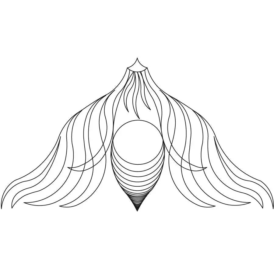 Indian Fleather Flame 2 Triangle - Linda's Electric Quilters