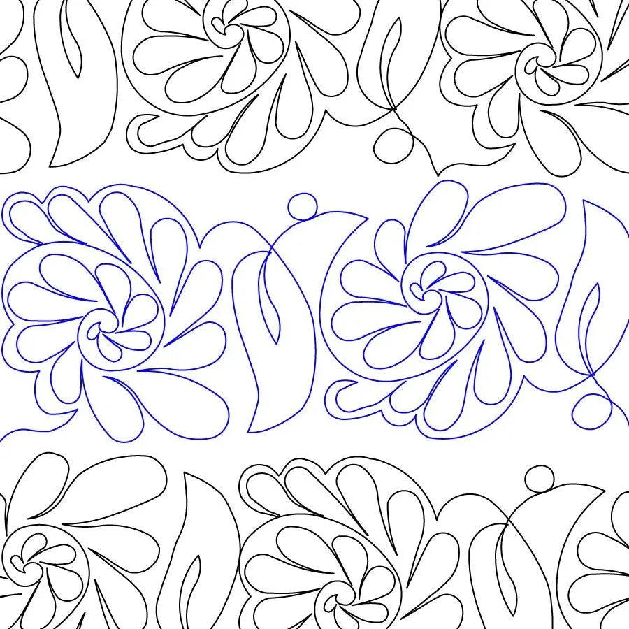 Double Feathered Rose Digital E2E - Linda's Electric Quilters