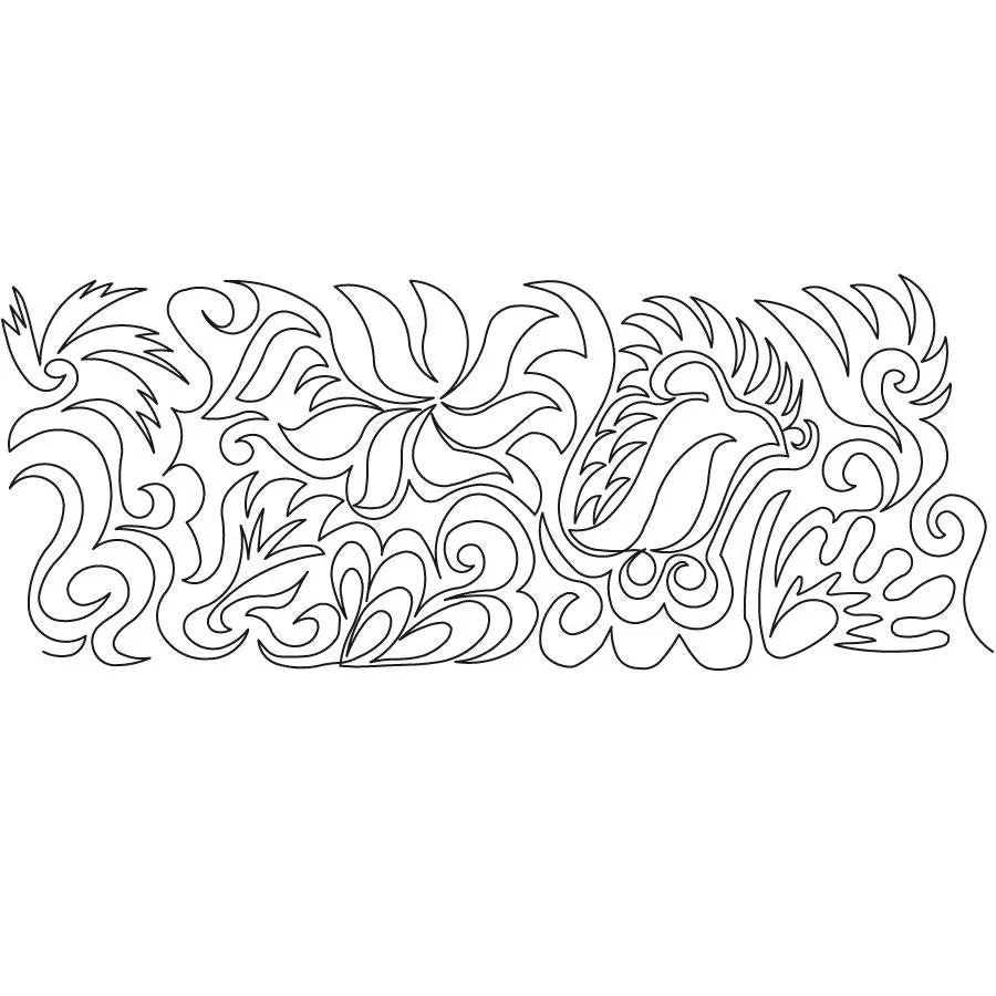 Dragon Flower Digital E2E - Linda's Electric Quilters