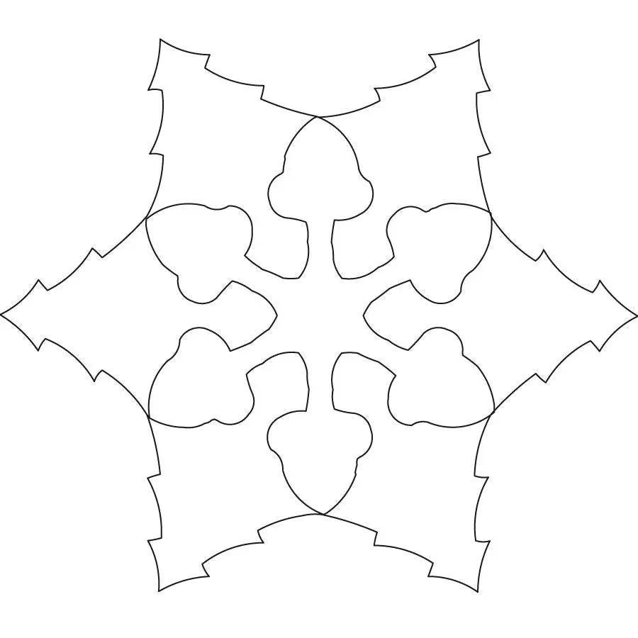 Snowflake of Trees Block - Linda's Electric Quilters