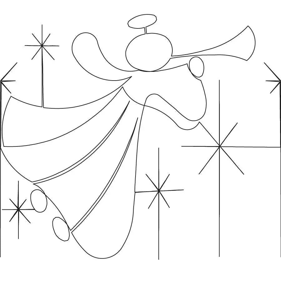 Joyful Angels Single E2E - Linda's Electric Quilters