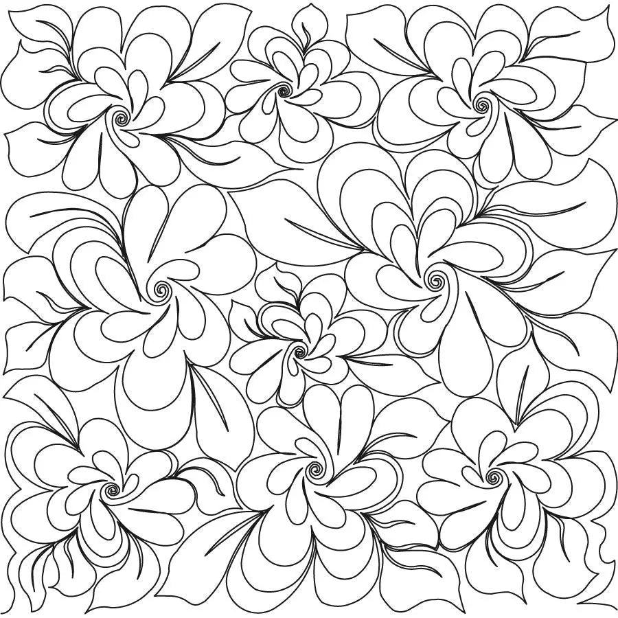 Feathered Rose Digital E2E - Linda's Electric Quilters