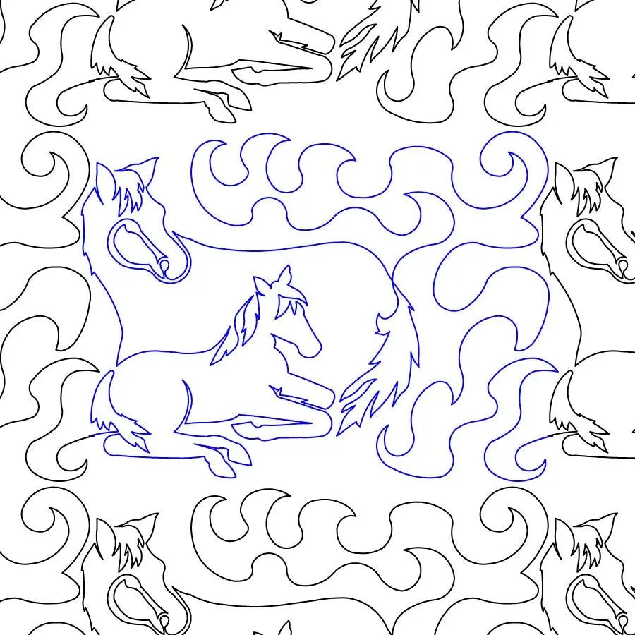 Mare and Foal E2E - Linda's Electric Quilters