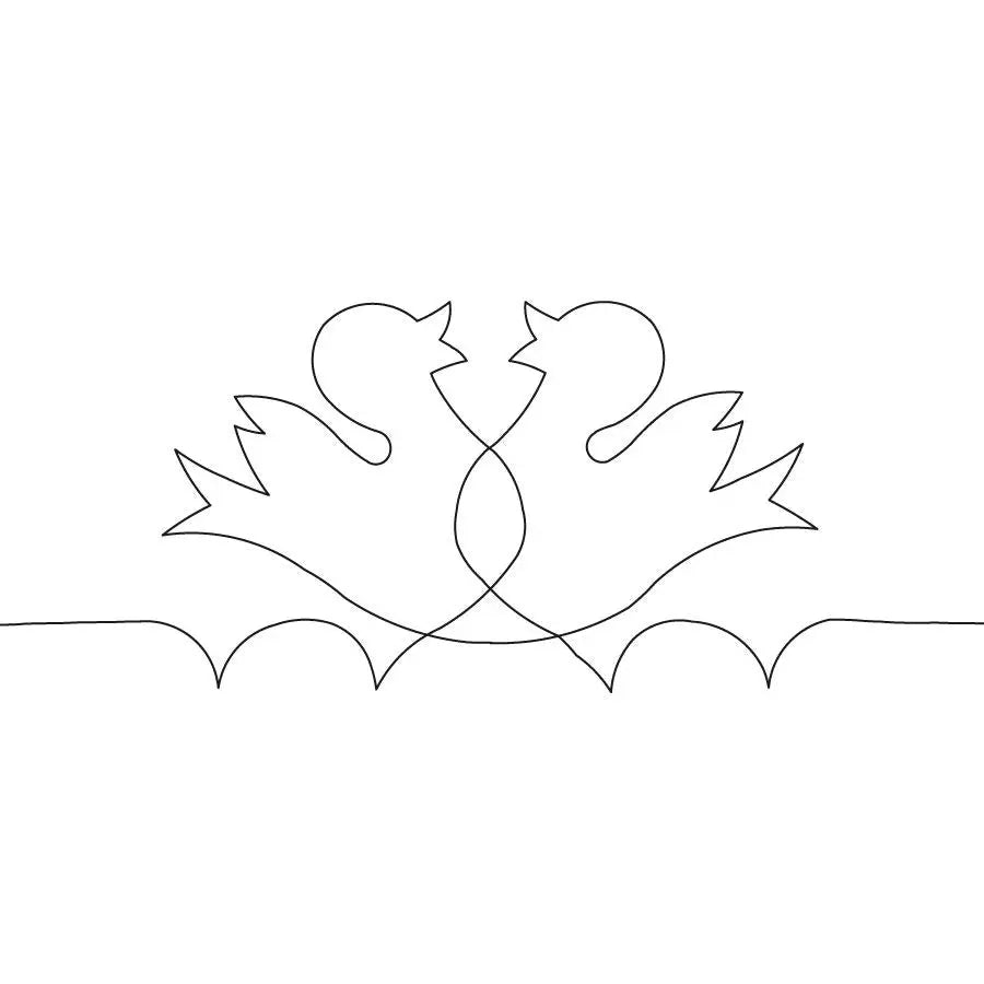 Birds in a Cloud Border - Linda's Electric Quilters