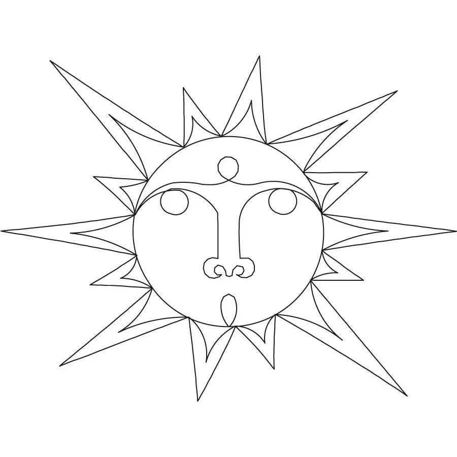 Sun Face Block - Linda's Electric Quilters