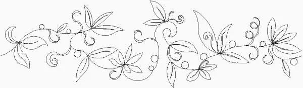 Fancy Delicate Vine Border - Linda's Electric Quilters