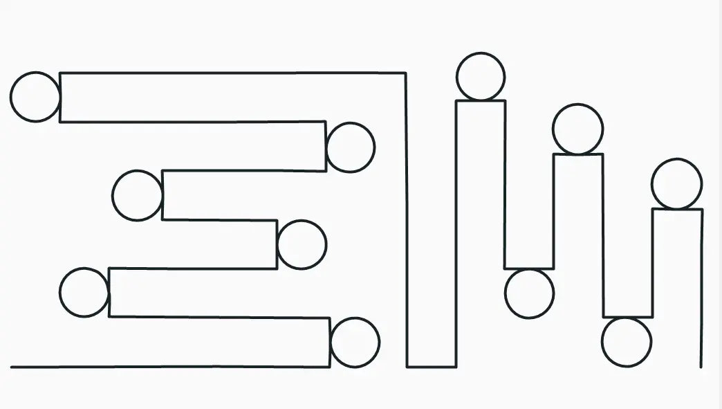 Tumble Pearl Towers E2E - Linda's Electric Quilters