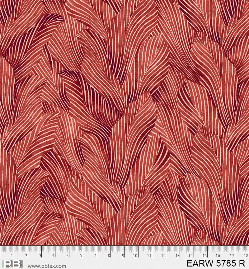 A No-Seam Tablecloth in Earth Tones Red Leaf Wideback