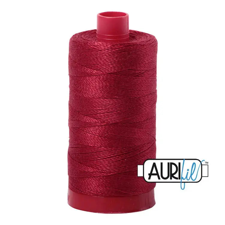 Aurifil 1103 Burgundy 12wt Cotton Thread 350 yards bold heritage quilting