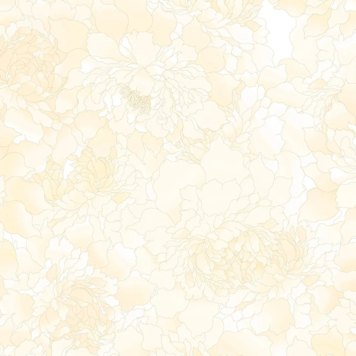 A Cream Peony Whole-Cloth Quilt That Lets the Fabric Do the Talking