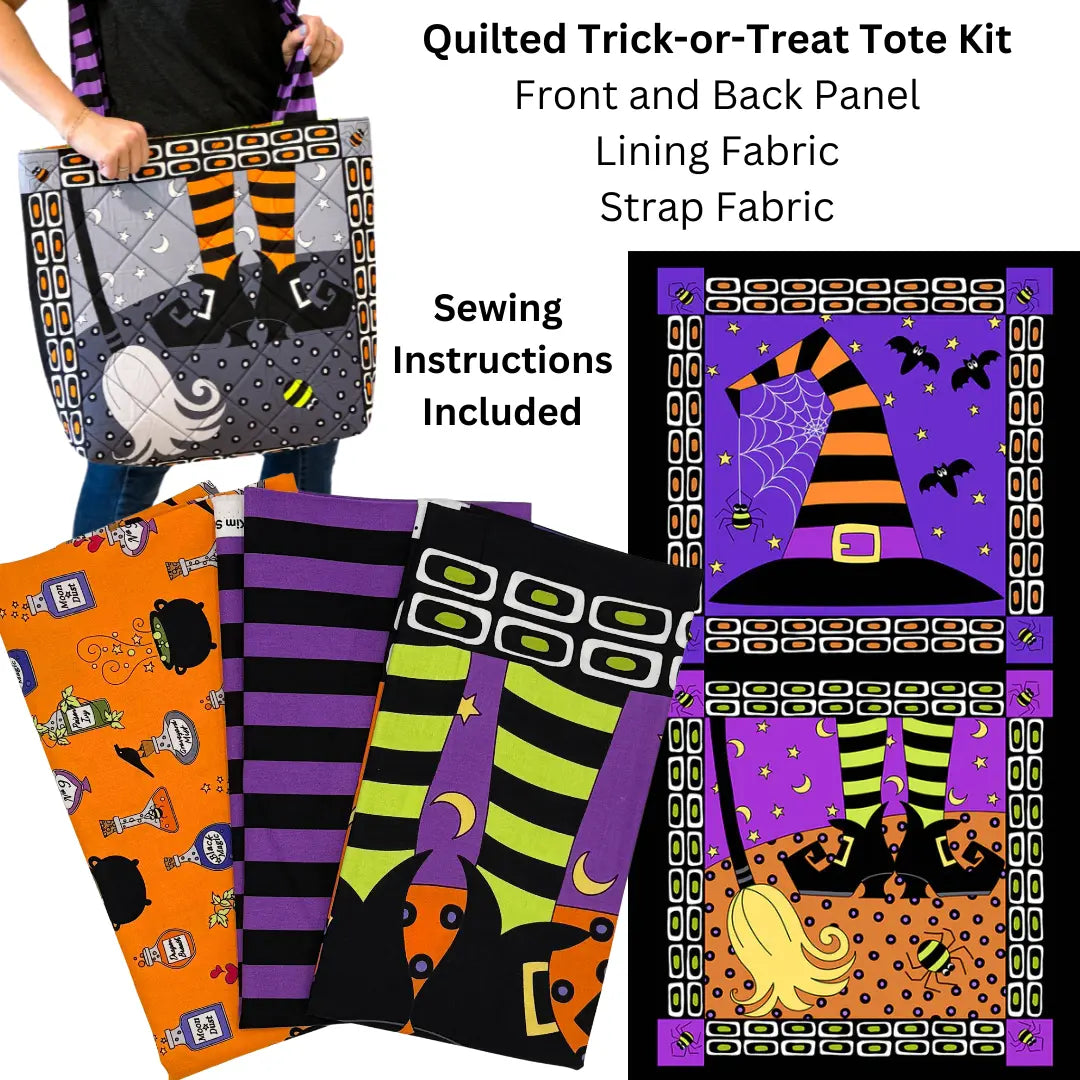 Quilting on Foam for Beginners: How to Sew a Purple Halloween Trick-or-Treat Tote