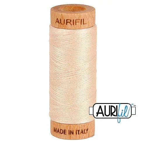 Aurifil 2315 Shell 80wt Cotton Thread 1300 yards invisible applique heirloom work