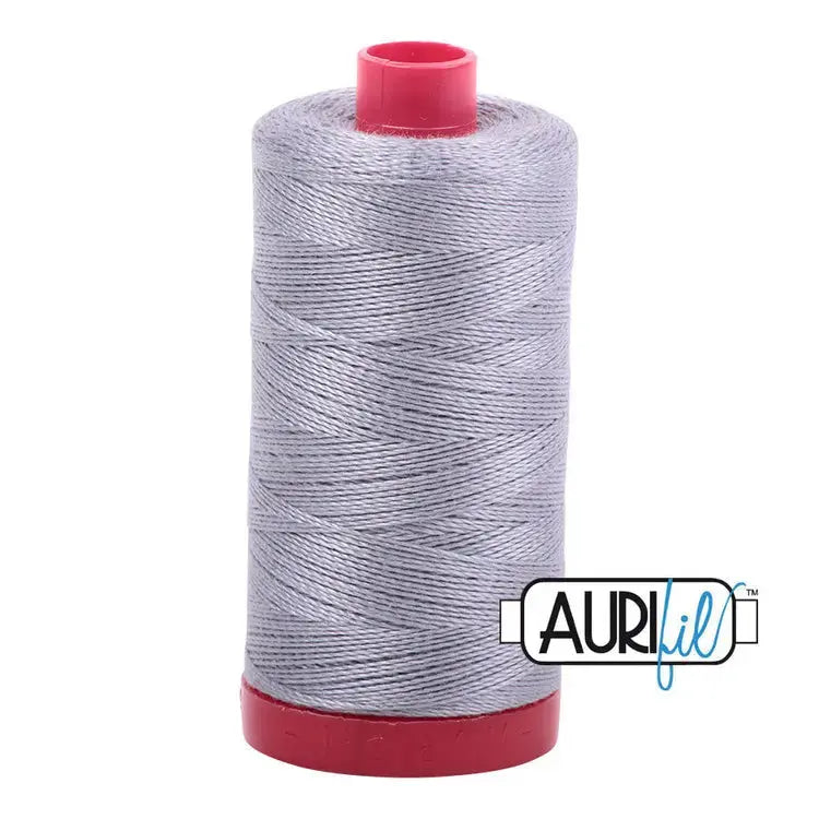 Aurifil 2605 Grey 12wt Cotton Thread 350 yards modern statement quilting