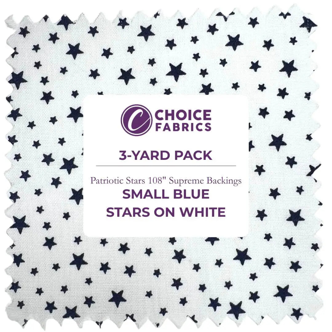 A Cozy Lap Quilt in Navy Stars on White