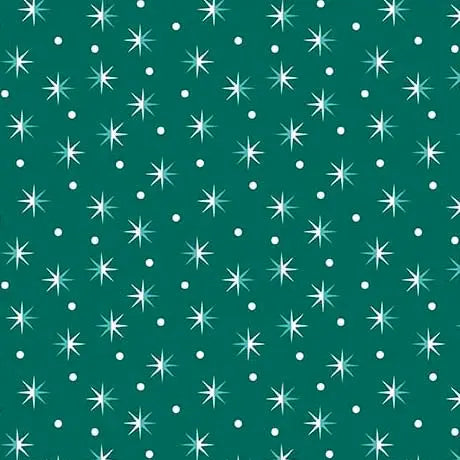 A Cozy Holiday Bowl Cozy Set in 12 Days of Christmas Stars Jade