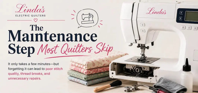 Machine Maintenance Everyone Forgets – Morning with Corey tip graphic: the 5-minute habit that adds years to a sewing machine