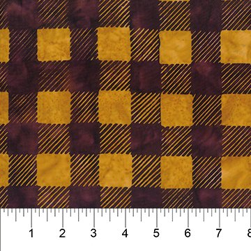A Cozy Lap Quilt in Banyan Bear Paw Plaid Ginger Batik