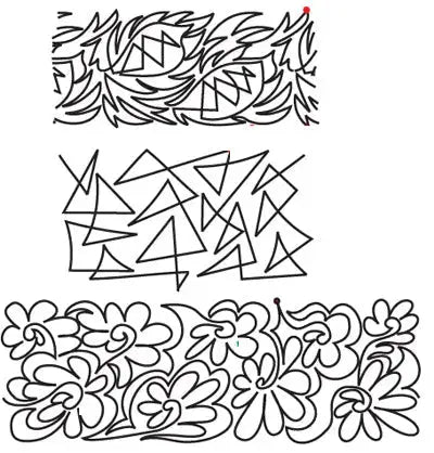 806 Combo Pantograph: Three Border-Ready Designs for Mid-Arm and Domes