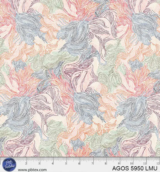 Light Multi Coloured Pattern A Soft Baby Quilt in A Garden Of Stitches Light Multi Color Florals