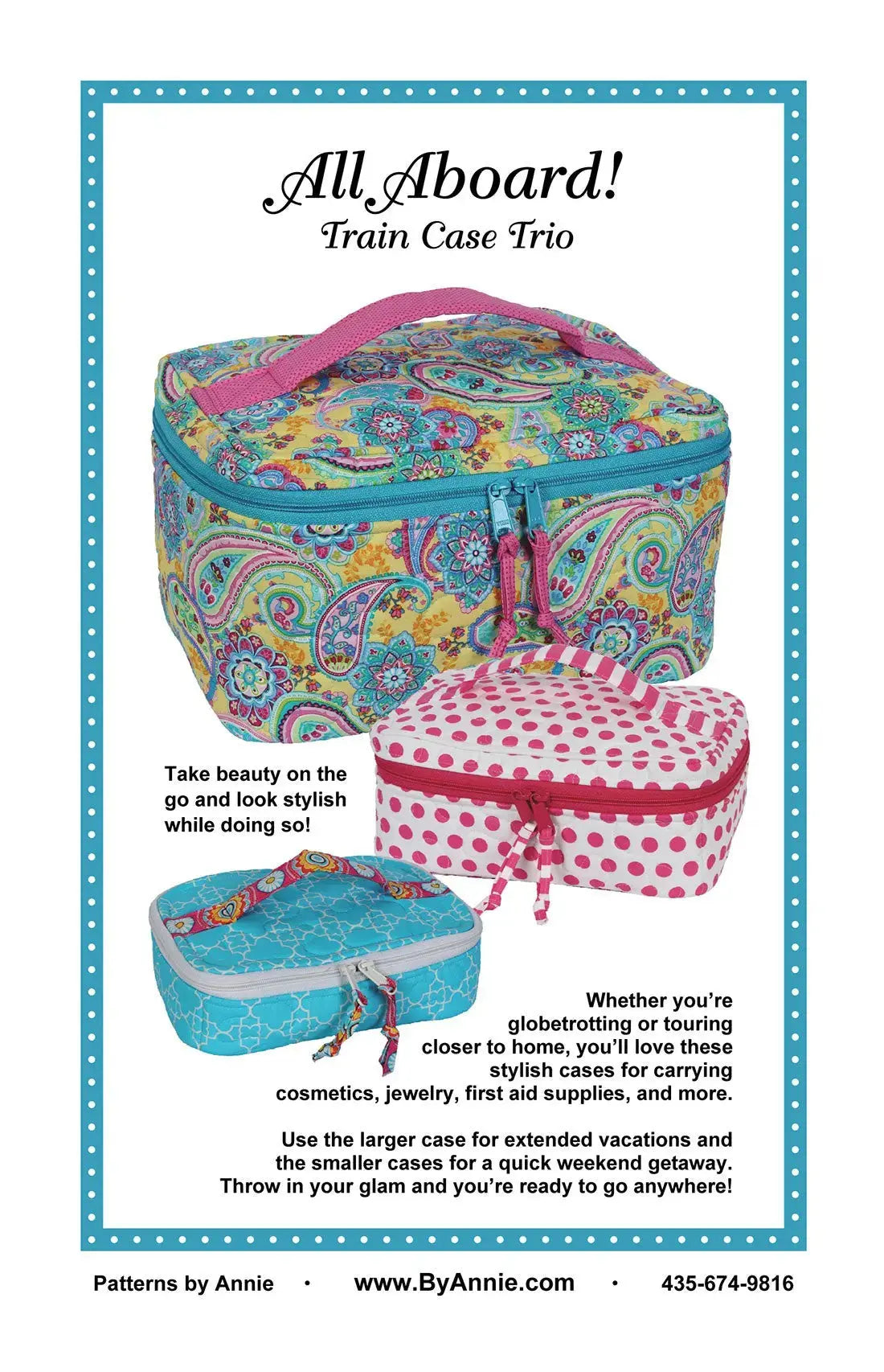 How to Sew the All Aboard! Train Case Trio: Stylish Cases for Cosmetic