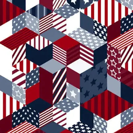 A Patriotic Throw Quilt in American Dream Multi Digital Cuddle