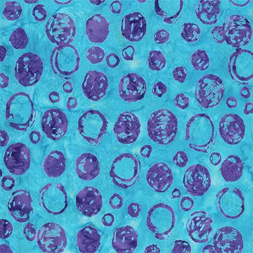 A Fresh Table Runner in Aqua Bubble Celebration Cotton