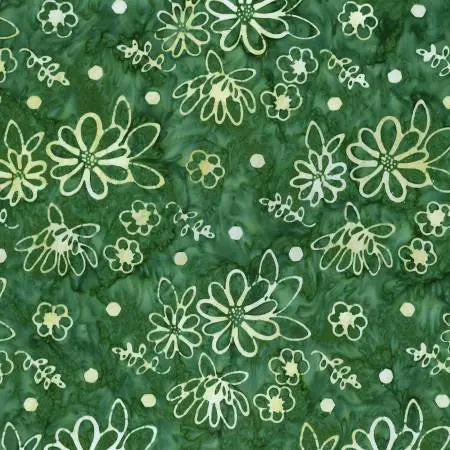 Riley Blake Expressions Watercolor Daisies batik in Garden Party