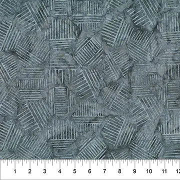A Modern Table Runner in Banyan Dark Gray Hexies