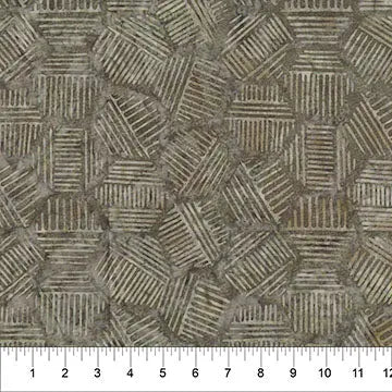 A Handy Zip Pouch in Banyan Earth Hexies Neutral
