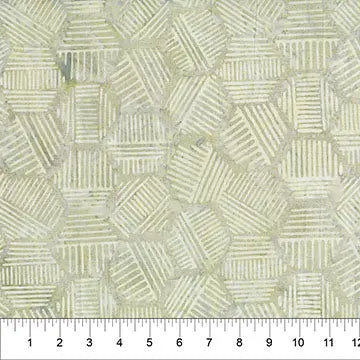 A Cozy Throw Quilt in Banyan Khaki Hexies Neutral
