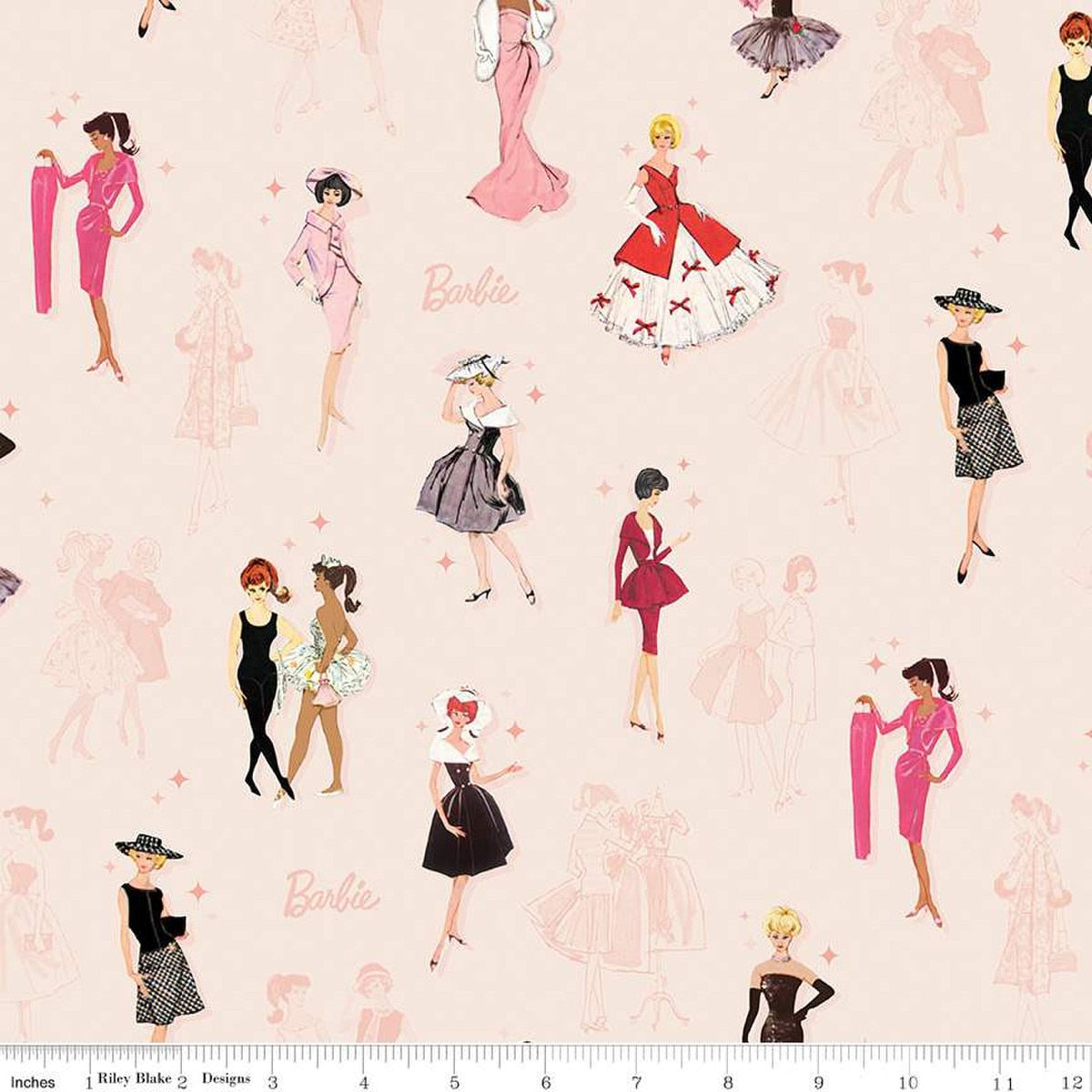How to Sew with Barbie Vintage Main in Blush: Tone-on-Tone Quilts, Apparel and Decor