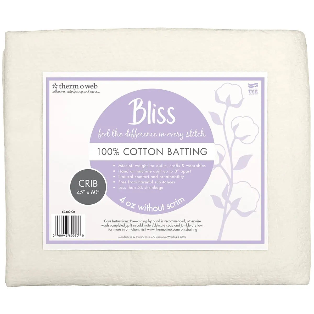 Bliss 80/20 cotton poly batting by Therm-O-Web