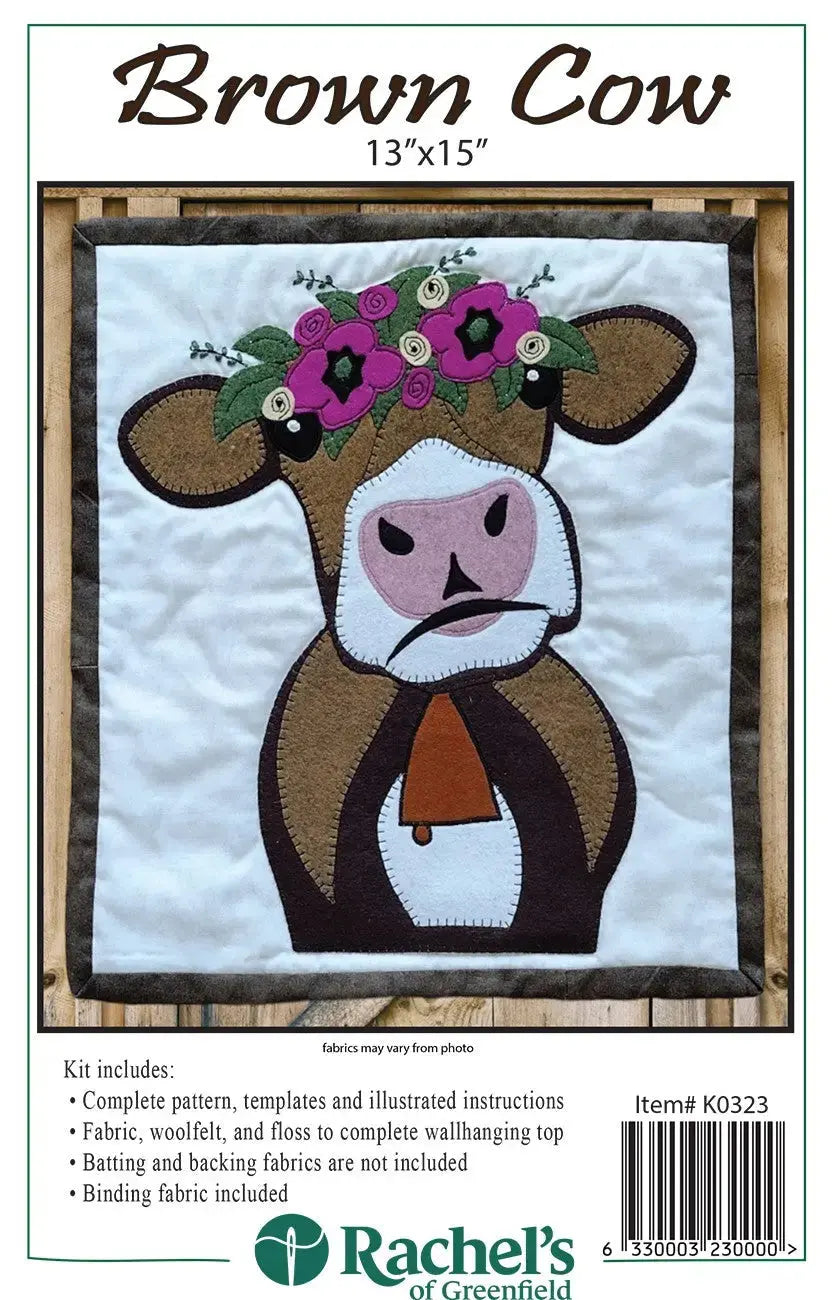 Appliqué a Friendly Cow: A Guide to the Brown Cow Wall Hanging Kit