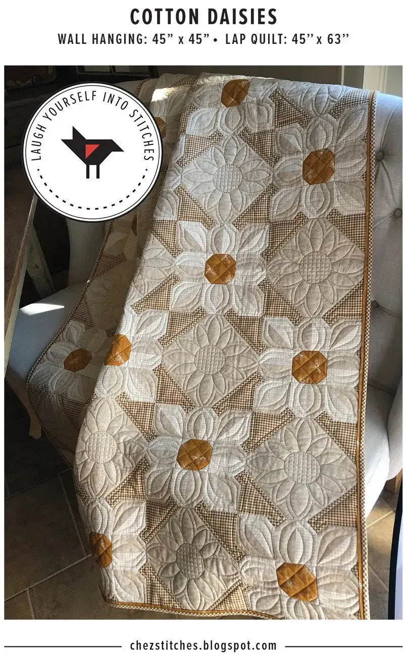 How to Make the Cotton Daisies Quilt: Low-Volume Petals and Fast Half-Square Triangles