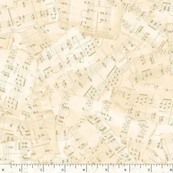 A Muisic Note Music Notes on Cream: Backing a Quilt With a Seamless Cotton Wideback